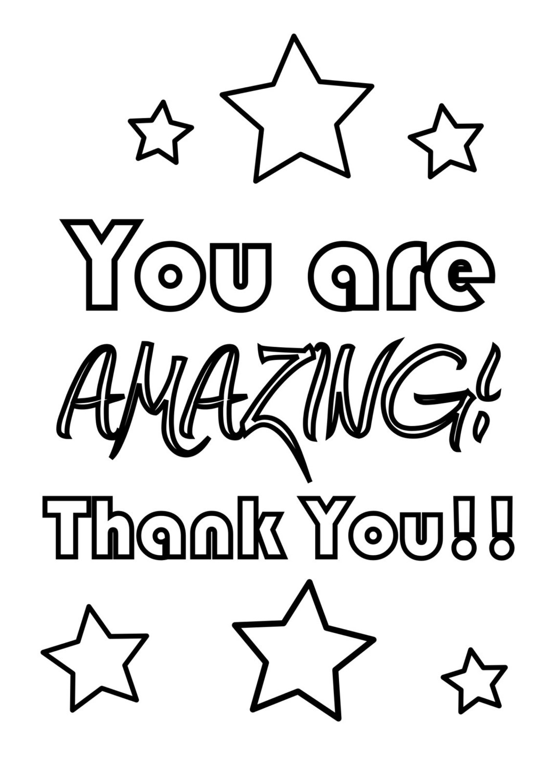 Printable Thank You Notes Kids Birthday Thank You Cards Etsy
