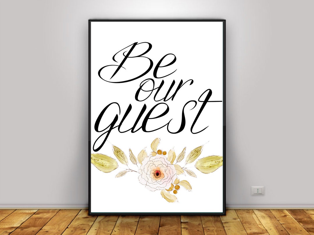 Printable Guest Room Sign, Instant Download Quote Print, Dining Room ...
