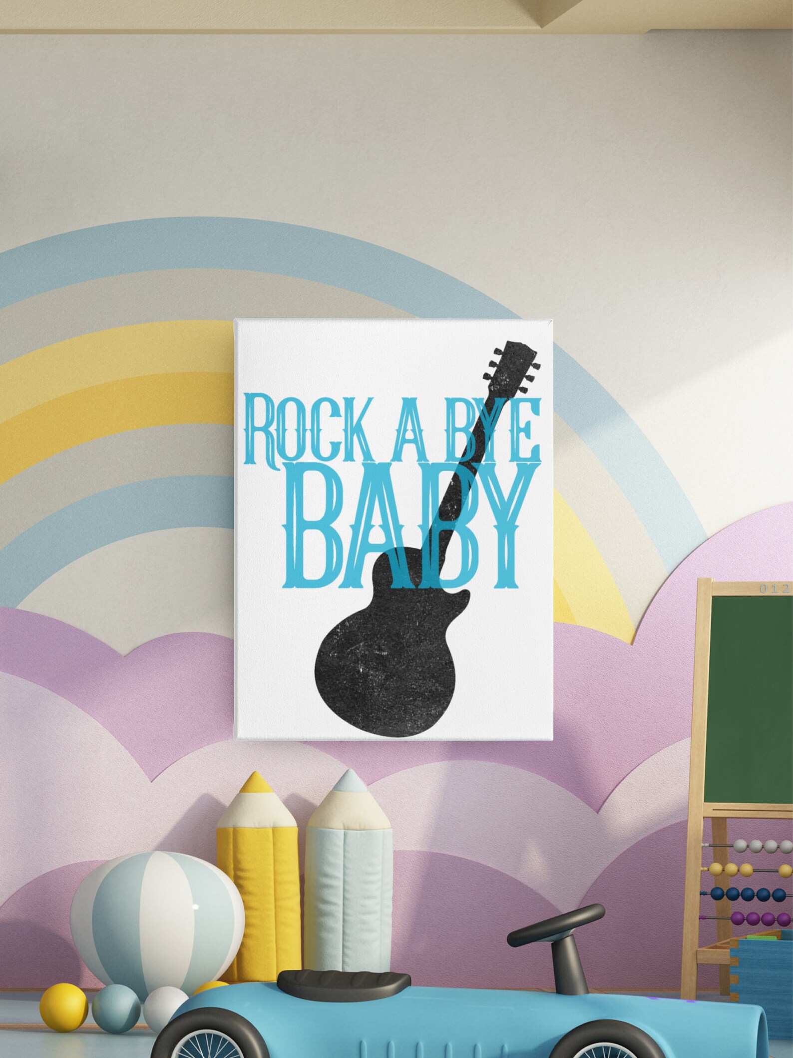 Rock and roll nursery art instant download rock a bye baby Etsy