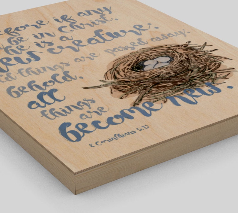 Wood wall art bible verse sign spring decor wooden sign Etsy