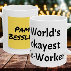 Coworker Gift Personalized Funny Coffee Mug Sarcastic Work Birthday Custom Name Office Co-Worker Secret Santa or Going Away Gift Thank You