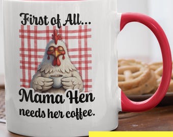 Cadeau mok Homestead Chicken Mom: grappige koffiemok mama kip | Keramiek 11 oz, 15 oz