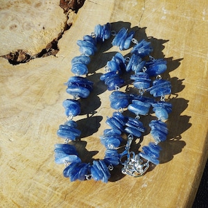 Kyanite Necklace Denim Blue Stones Raw Crystals image 2