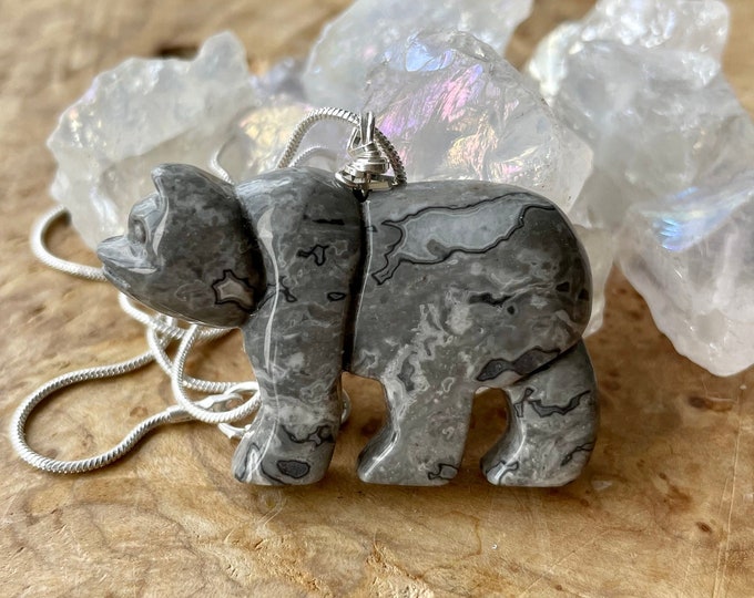 Stone Bear Necklaces