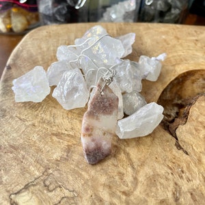 Freeform Stone Necklace Mexican Crazy Lace Agate Pendant Natural Gemstone Healing Crystal image 3