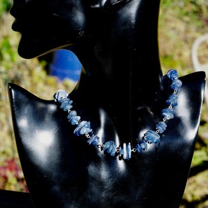 Kyanite Necklace Denim Blue Stones Raw Crystals image 4