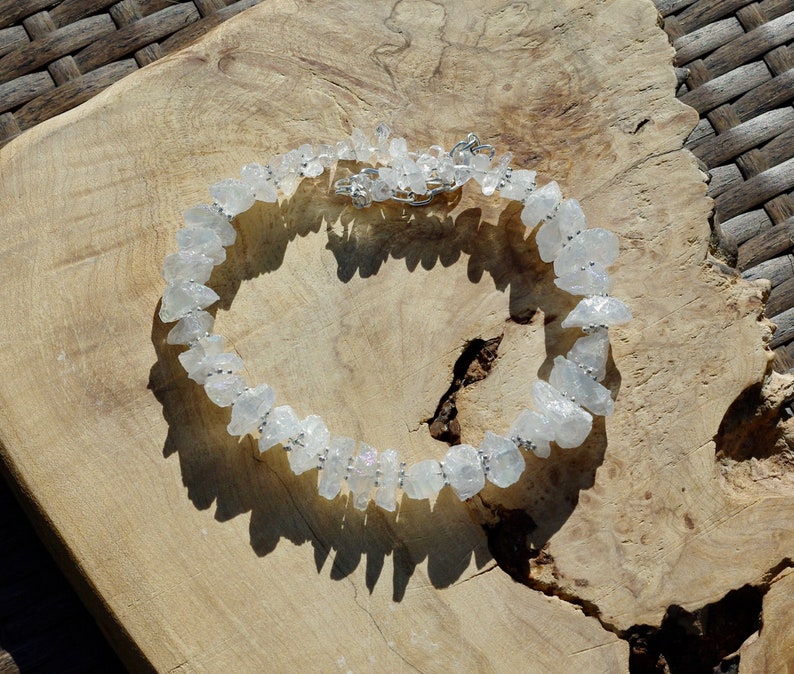 Raw Quartz Stone Necklace  Collar Necklace  One of a Kind image 0