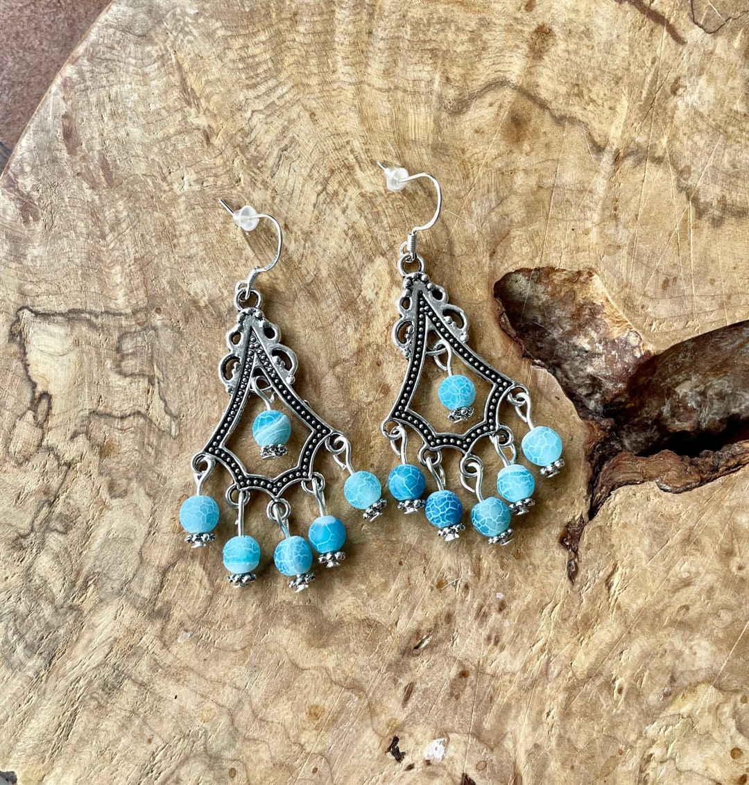 Braelyn Necklace - Blue Fire Agate