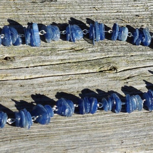 Kyanite Necklace Denim Blue Stones Raw Crystals image 8