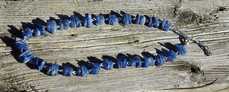 Kyanite Necklace Denim Blue Stones Raw Crystals image 8