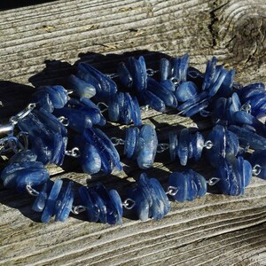 Kyanite Necklace Denim Blue Stones Raw Crystals image 7