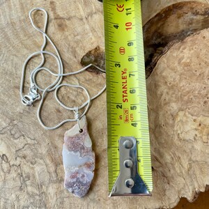 Freeform Stone Necklace Mexican Crazy Lace Agate Pendant Natural Gemstone Healing Crystal image 8