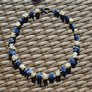 Moonstone and Kyanite Necklace Blue and White Stones Natural Crystals OOAK image 8