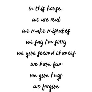 In this house rules print, digital print, digital download, home decor, kitchen art, kitchen gift, gift for him, gift for her, house rules