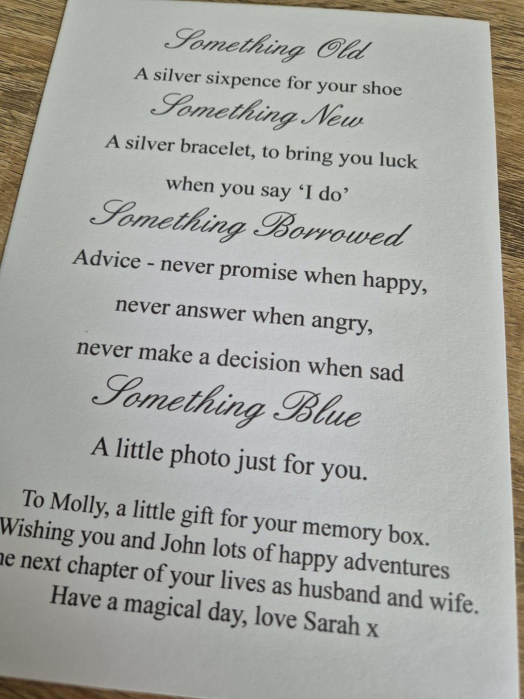 Letter to the Bride, Personalised Bride Letter, Best Friend