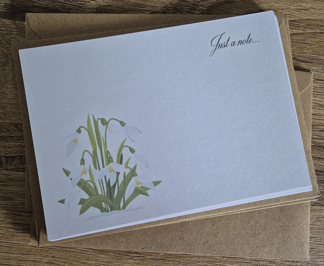 Notelets Floral Pack of 10 Notelets, Note Cards, Letter Writing, a Note to You, Floral ...
