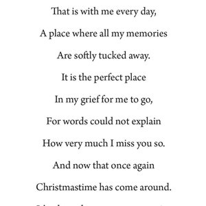 Te extraño en Navidad, impresión para mi querida familia, te extraño, duelo, arcoíris, impresión del cielo, pena, recuerdos, pérdida de alguien,