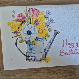 Personalised Plantable Birthday card, Wildflower Seed card, wild flower seed card, eco friendly, bee friendly, floral card,