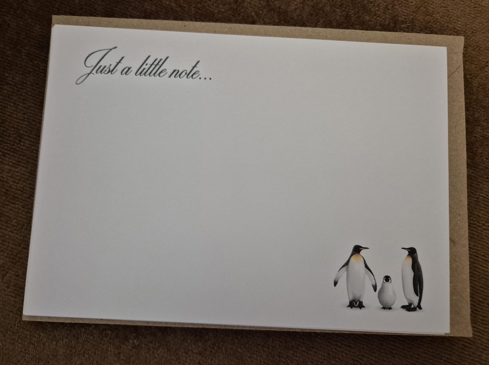 Pack of 10 Notelets, Note Cards, Letter Writing, a Note to You, Penguin ...