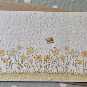 Pack of 10 Plantable notelets, Wildflower Seed card, wild flower seed card, eco friendly, seed paper card, bee friendly, note cards,