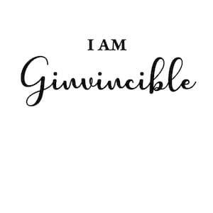 Ginvincible print, digital print, digital download, home decor, kitchen art, kitchen gift, gift for him, gift for her, positive quote,