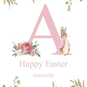 Easter gift, child&#39;s Easter gift, Easter bunny, Peter rabbit theme, Easter decoration, bunnies, Easter art, personalised Easter gift,