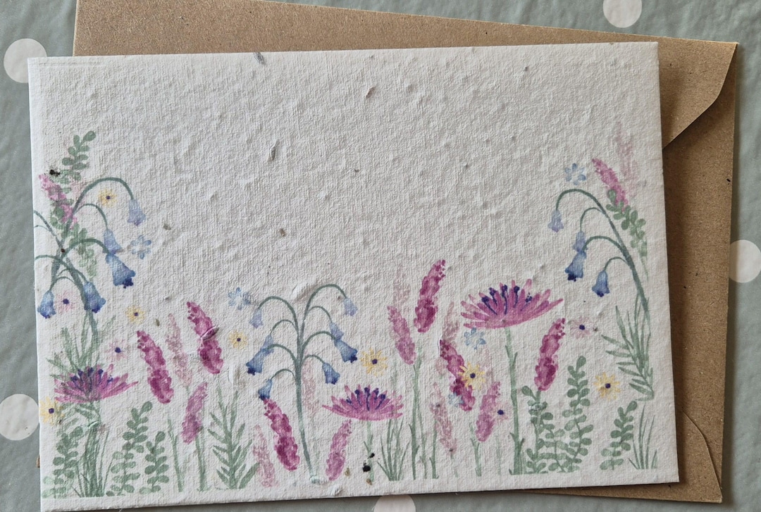 Vegetable Notelets Pack of 10 Plantable Notelets, Wildflower Seed Card, Wild Flower Seed ...