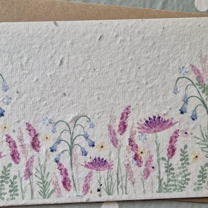Lot de 10 carnets à planter, carte de graines de fleurs sauvages, carte de graines de fleurs sauvages, respectueux de l'environnement, carte de papier de graines, amical des abeilles, cartes de correspondance,
