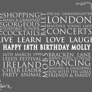 Cadeau 18e anniversaire, cadeau pour elle, cadeau pour lui, cadeau personnalisé, joyeux 18e, cadeau 18e anniversaire, 18e anniversaire personnalisé,