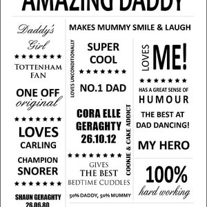 Amazing Daddy Print, Papa Geschenk, Papa Geburtstag, Weihnachtsgeschenk für Papa, Papa Geschenk, personalisiertes Geschenk, Vater Geschenk, Vater Geschenk,
