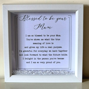 Blessed to be your mum scatter crystal frame, gift for daughter, gift for son, present for my child, birthday gift for my teenager,