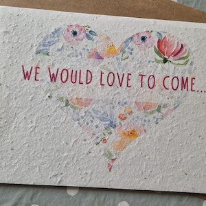 Biglietto di nozze piantabile, biglietto con semi piantabili, biglietto con semi di fiori selvatici, ecologico, biglietto di carta con semi, amico delle api, biglietto seminato, biglietto RSVP,