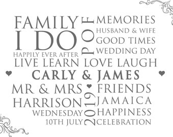 Wedding gift, family, mr and mrs, husband gift, wife gift, wedding day, Anniversary gift, bride and groom, wedding day present, marriage,
