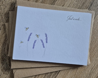 Pack of 10 notelets, note cards, letter writing, a note to you, floral notelets, notelets with envelopes, notelets packs, handmade cards,