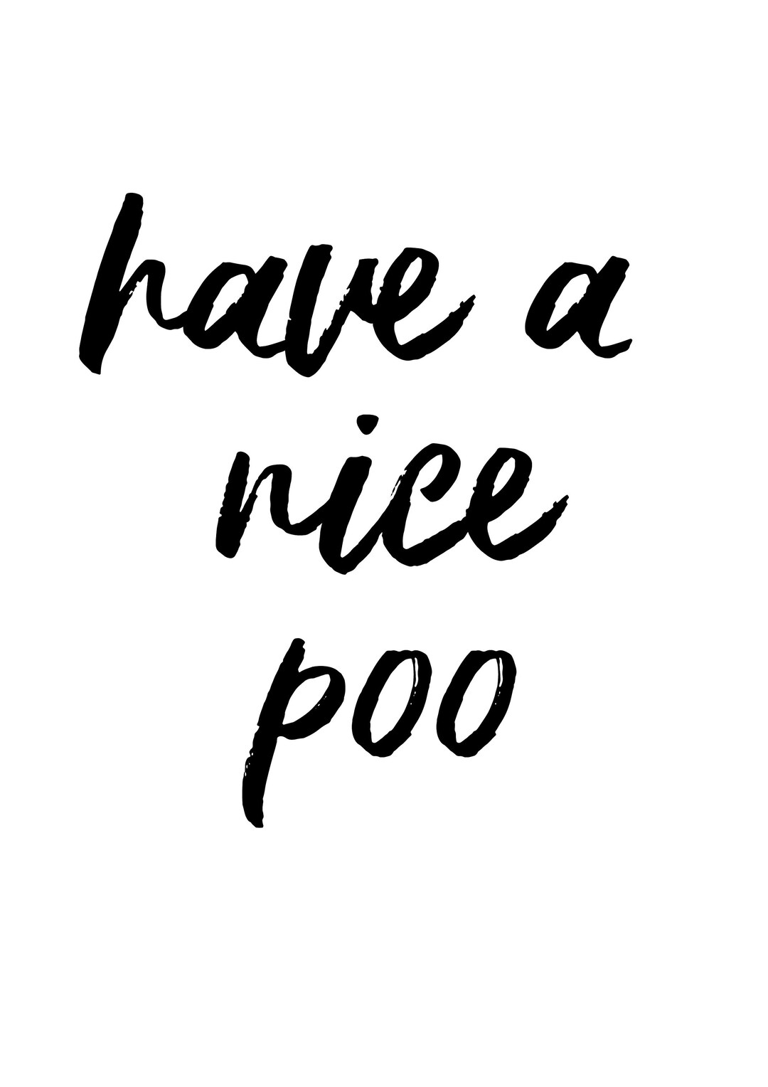 Have a Nice Poo Print, Digital Print, Digital Download, Home Decor ...