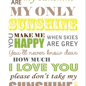 You Are My Sunshine Lyrics Willie Nelson holiday Shipping 