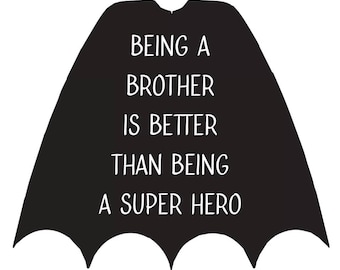 Being a brother print, boys, brother gift, boys bedroom, brother birthday, Christmas gift for brother, new brother gift, superhero,