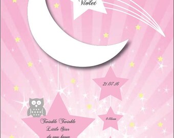 New Baby Gift, Personalised Gift for Newborn, Nursery Print, Gift for Newborn Baby Boy Girl, baby picture for nursery, new parents gift,