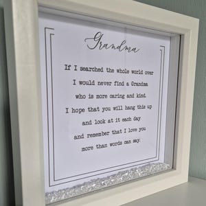 Granny scatter crystal frame, granny gift, granny birthday, granny personalised gift, present for granny, granny Christmas, granny picture,
