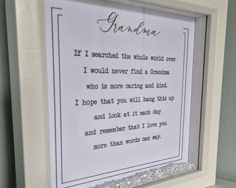 Grandma scatter crystal frame, grandma gift, grandma birthday, grandma personalised gift, present for grandma,grandma Christmas,