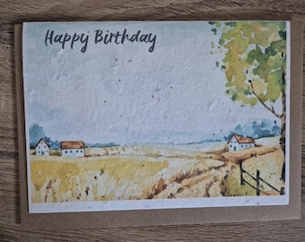 Personalised Plantable Birthday card, Wildflower Seed card, wild flower seed card, eco friendly, seed paper card, bee friendly