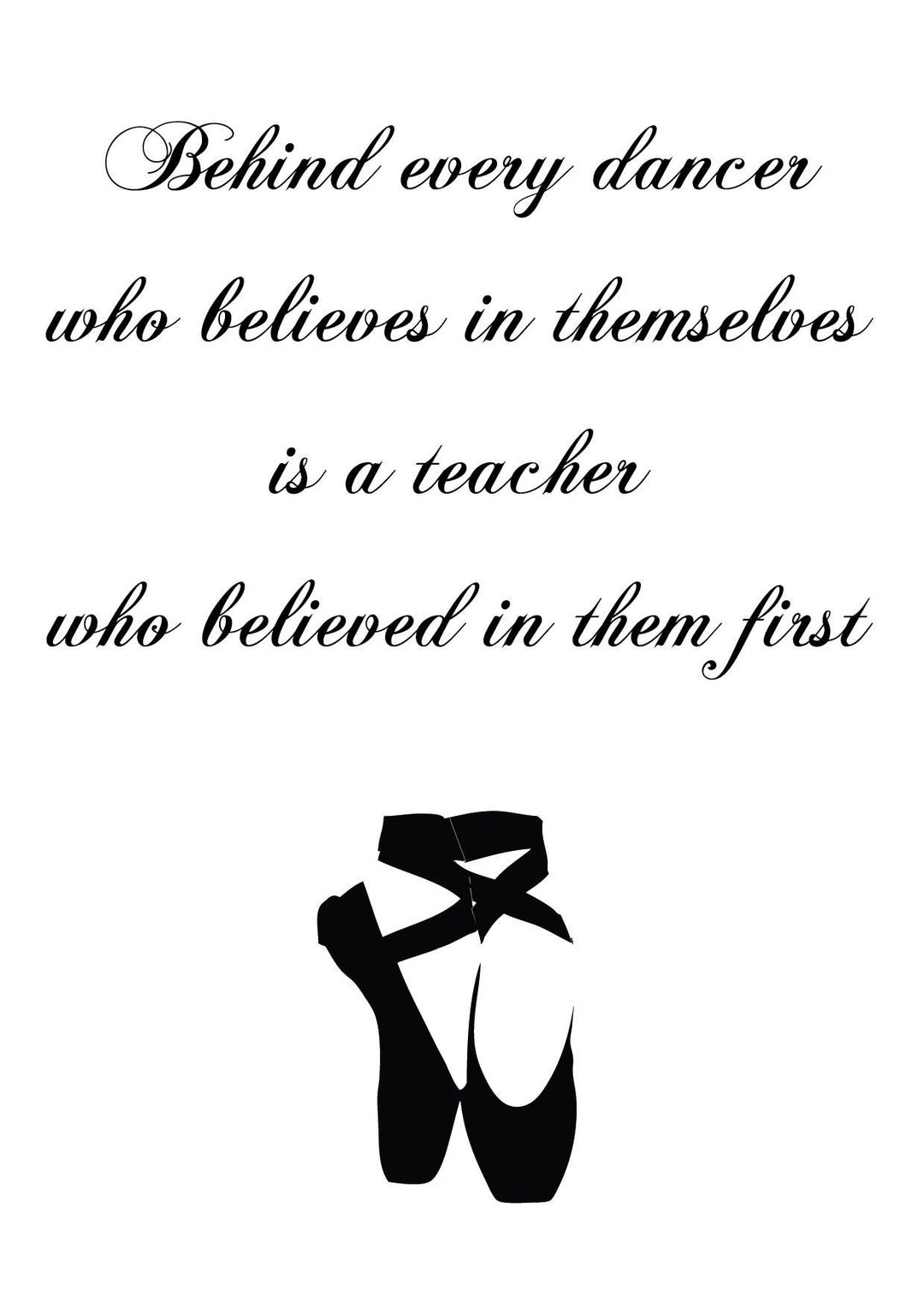 Hinter jedem Tänzer Druck, Tanzlehrer Geschenk, positives Zitat