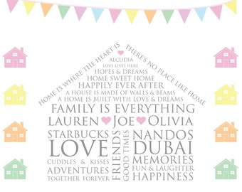 House warming gift, New House, home, gift, personalised new home gift, house, moving in gift, unique, Keepsake, home decor, first home,