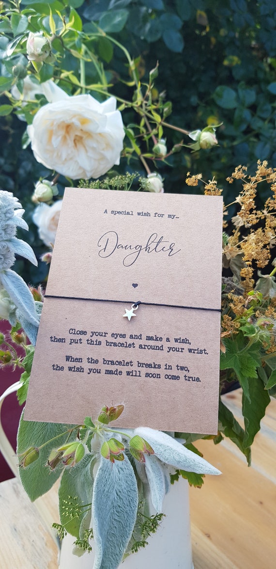 Daughter Wish Bracelet: Star Charm Cord Jewelry Canada