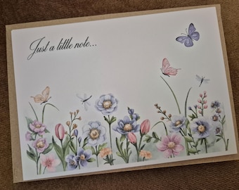 Pack of 10 notelets, note cards, letter writing, a note to you, floral notelets, notelets with envelopes, notelets packs, handmade cards,