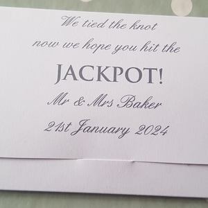 Porte-cartes à gratter, cadeau de mariage, cadeau d'invité de mariage, jeton de mariage, cadeau, papeterie de mariage, cadeau personnalisé,
