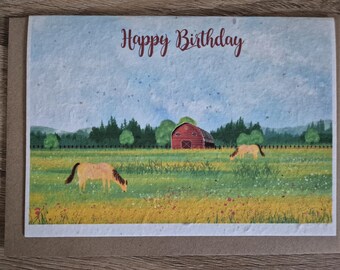 Personalised Plantable Birthday card, Wildflower Seed card, wild flower seed card, eco friendly, seed paper card, bee friendly