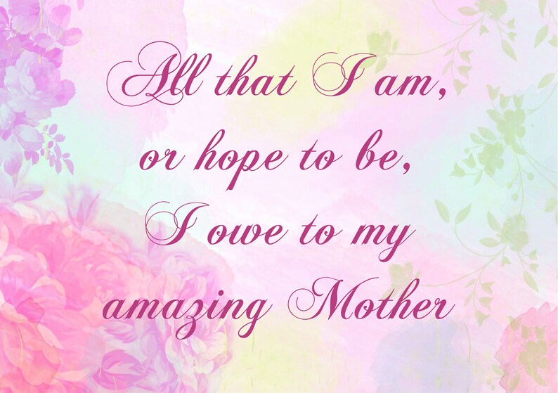 Downloadable Mothers Day Art Digital Print Digital Download - Etsy