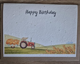 Personalised Plantable Birthday card, Wildflower Seed card, wild flower seed card, eco friendly, seed paper card, bee friendly