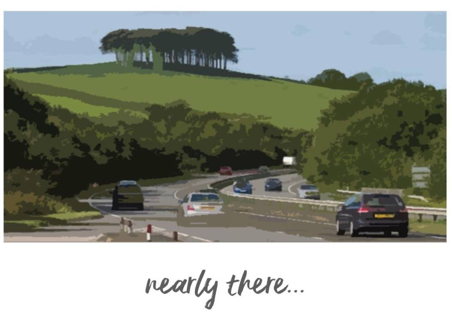 Nearly There Trees Print Nearly Home Trees Cornwall Devon Etsy